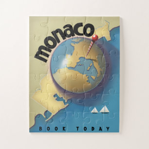 Puzzle Affiche Monaco Travel