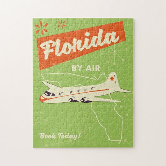 Puzzle Affiche rétro de l'État de Floride. (Vertical)