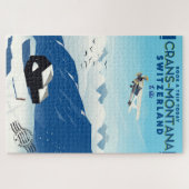 Puzzle affiche ski de crans-montana Suisse (Horizontal)