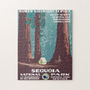 Puzzle Affiche vintage 1938 du Parc national de Sequoia