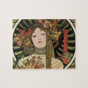 Puzzle Affiche vintage Alfonse Mucha Trappistine Nouveau