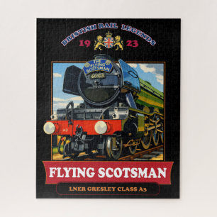 Puzzle Affiche vintage de la locomotive à vapeur Flying S
