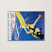 Puzzle Affiche vintage de ski, Les Diablerets, Suisse (Horizontal)