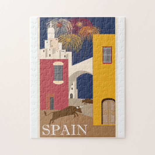 Puzzle Affiche vintage de voyage de l'Espagne (Vertical)