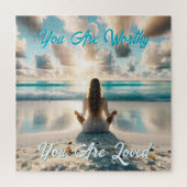 Puzzle Affirmation positive | Je suis digne de l'amour (Vertical)