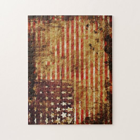 Puzzle affligé de drapeau américain (Vertical)