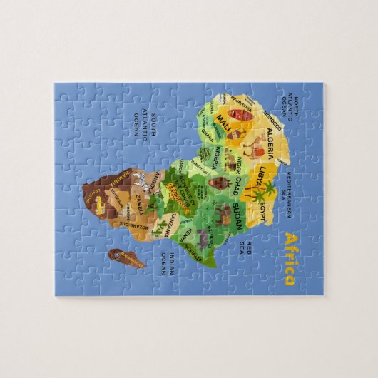 Puzzle Africa map (Horizontal)