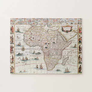 Puzzle Africa nova description (1690) par Willem Janszoon