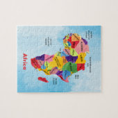 Puzzle africain carte aquarelle (Horizontal)