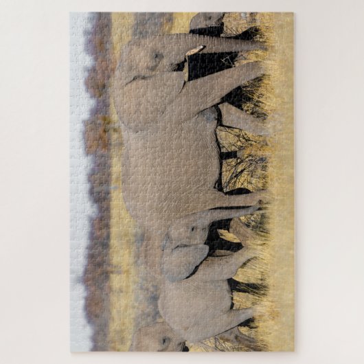 puzzle africain des éléphants (Vertical)