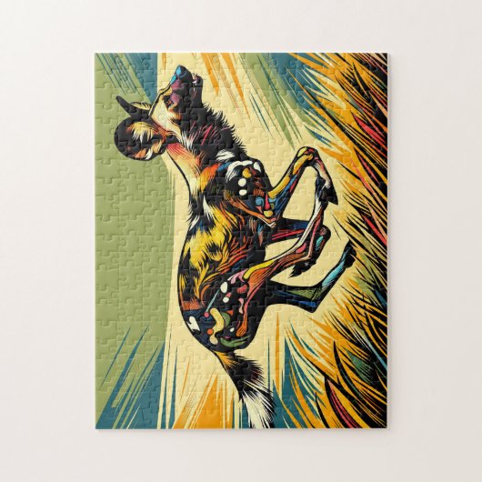 Puzzle africain du chien sauvage (Vertical)