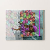 Puzzle Africaine Américaine fille et jellybeans (Horizontal)