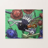 Puzzle African American Boy and Ostrich (Horizontal)