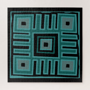Puzzle African mud cloth pattern
