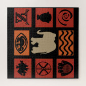 Puzzle african tribe elephant pattern (Horizontal)