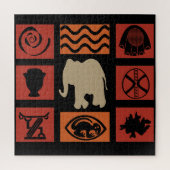 Puzzle african tribe elephant pattern (Vertical)