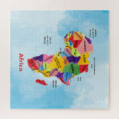 Puzzle Afrique Carte couleur de l'eau (Horizontal)