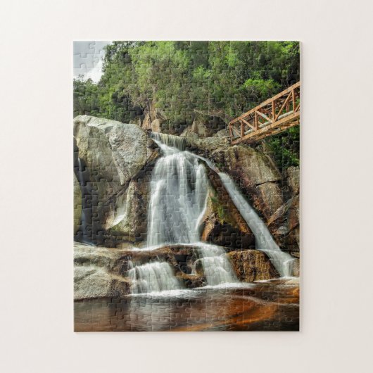 Puzzle  Afrique  Cascade  Eau orange. (Vertical)