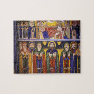 Puzzle Afrique, Éthiopie. Œuvre d'art représentant des ap