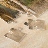 Puzzle Afrique. Kenya. Troupeau de Giraffes Réticulées (Côté)