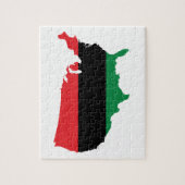 Puzzle Afro-Américain _ Couleurs rouge, noir et vert (Vertical)