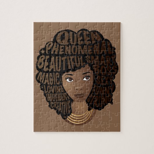 Puzzle Afro-Américain, Encourager les femmes, Brown (Vertical)