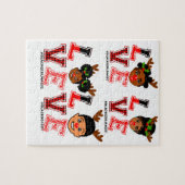 Puzzle Afro-Américain Enfants Reinder de la famille de No (Horizontal)