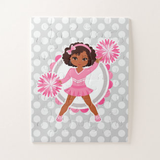 Puzzle Afro-Américain Pom-pom girl rose - Cute Cheval
