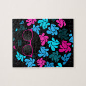Puzzle Afro Diva Turquoise & Rose Chaud (Horizontal)