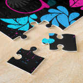Puzzle Afro Diva Turquoise & Rose Chaud (Côté)