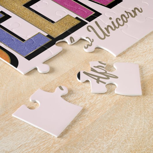 Puzzle Afro Unicorn Queen Design (Côté)