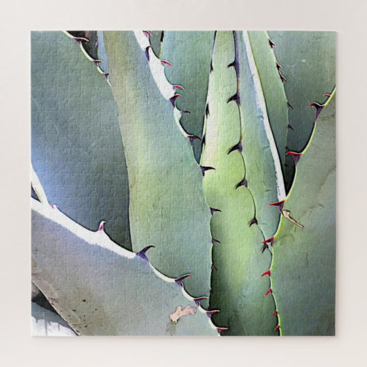 Puzzle Agave Succulent Plant Cactus Green (Vertical)