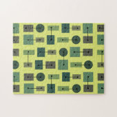 Puzzle Âge atomique formes simples Chartreuse (Horizontal)
