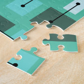 Puzzle Âge atomique formes simples Turquoise (Côté)