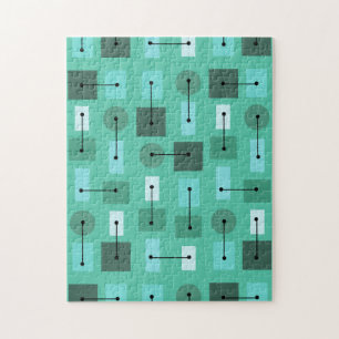 Puzzle Âge atomique formes simples Turquoise