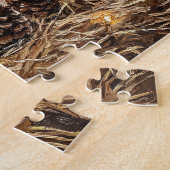 Puzzle Agneau de Noël mignon peinture rustique (Côté)