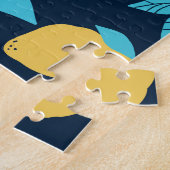 Puzzle Agrumes simples : citrons sur le bleu. (Côté)