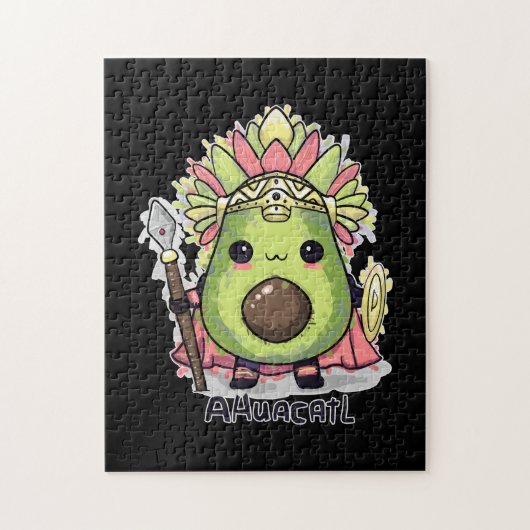 Puzzle Ahuacatl Aztec Warrior Avocado (Vertical)