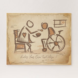 Puzzle Aide-soignant à l'ancienne, assistant de soins inf