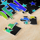 Puzzle "AIDEN" Prénom, Amusant "HEUREUX ANNIVERSAIRE" (Côté)