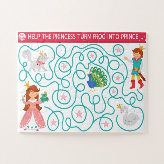 Puzzle Aider la princesse à transformer la grenouille en (Horizontal)