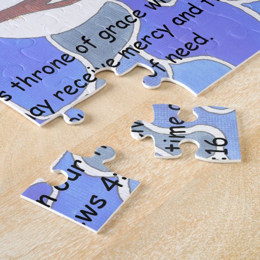 Puzzle Aidez en temps de besoin - 4h16 d'Hébreux - vers (Côté)