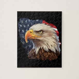 Puzzle Aigle à drapeau américain
