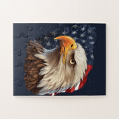 Puzzle Aigle à drapeau américain (Horizontal)
