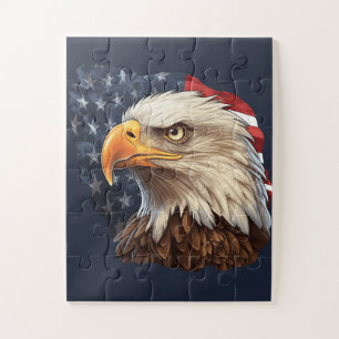 Puzzle Aigle à drapeau américain