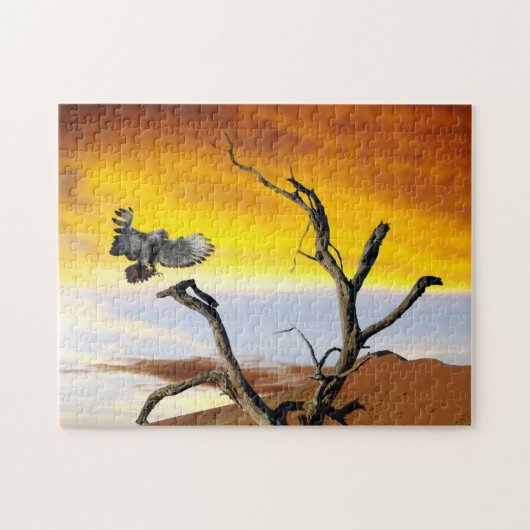 Puzzle Aigle africain. (Horizontal)