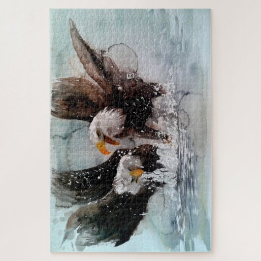 Puzzle aigle aquarelle (Vertical)