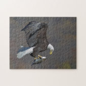 Puzzle Aigle Bald avec un poisson (Horizontal)