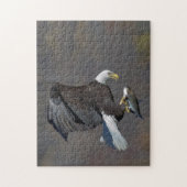 Puzzle Aigle Bald avec un poisson (Vertical)