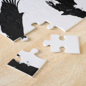 Puzzle Aigle d'atterrissage noir et blanc (Côté)